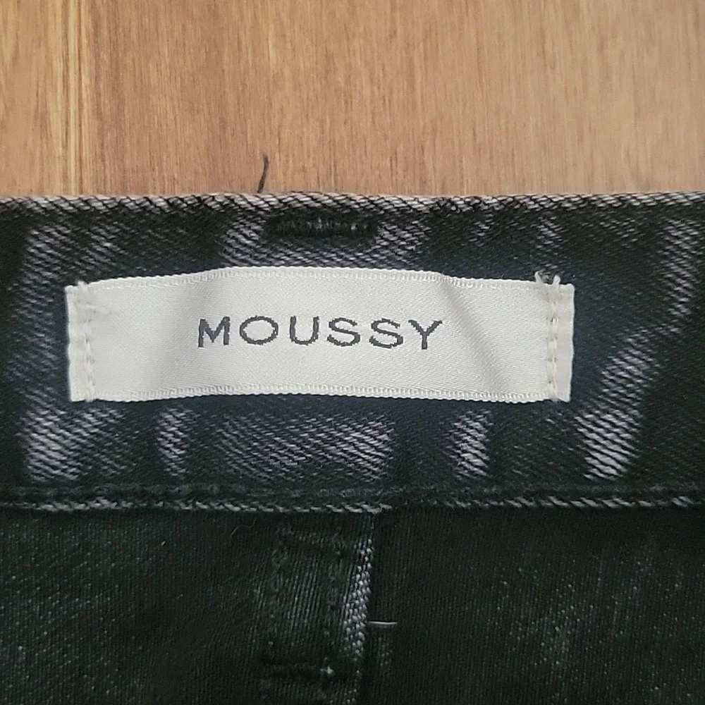 Moussy Distressed Black‎ Wash High Waisted Stretch Skinny Denim Jeans 26